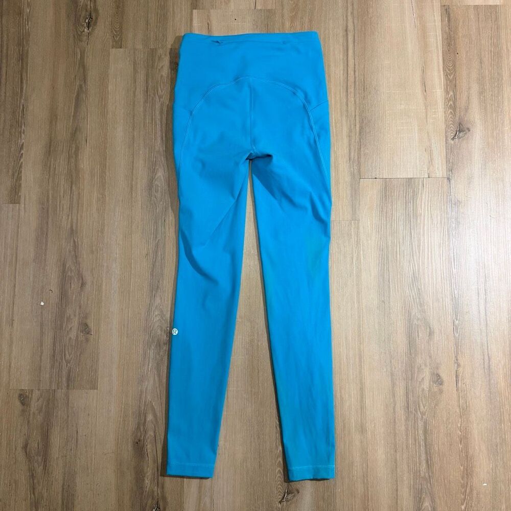 Lululemon Swift Speed Mid Rise Blue Tight Leggings Athletic Athleisure Luxury 4 - Picture 5 of 7